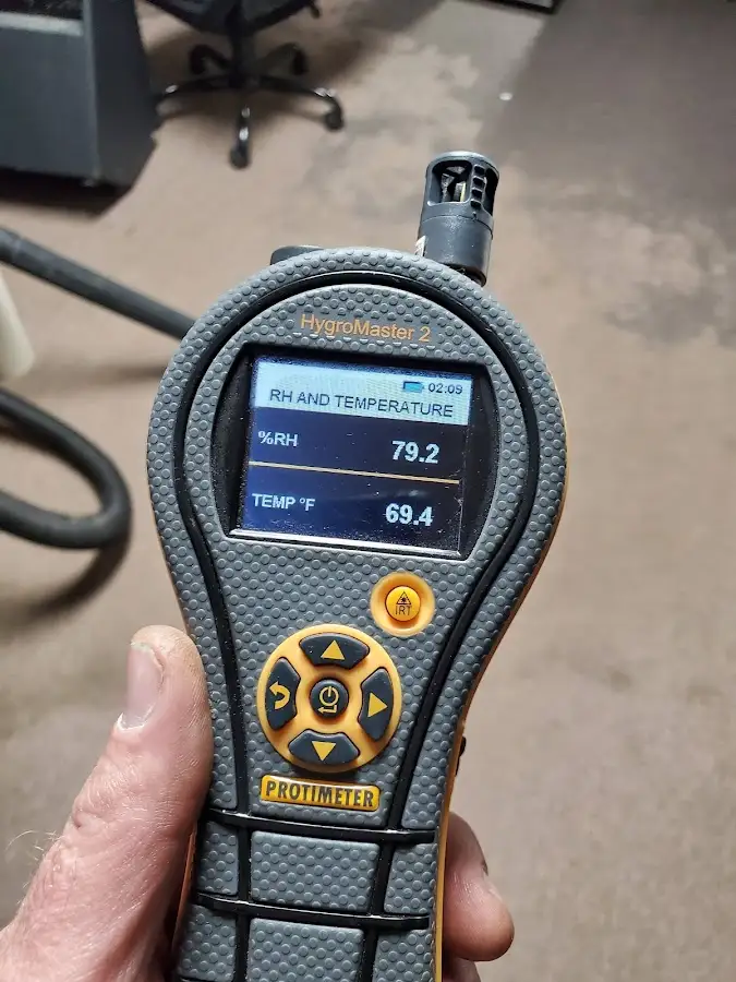 Moisture meter humidity assessment for Fire & Smoke Damage Restoration in Forest Lake